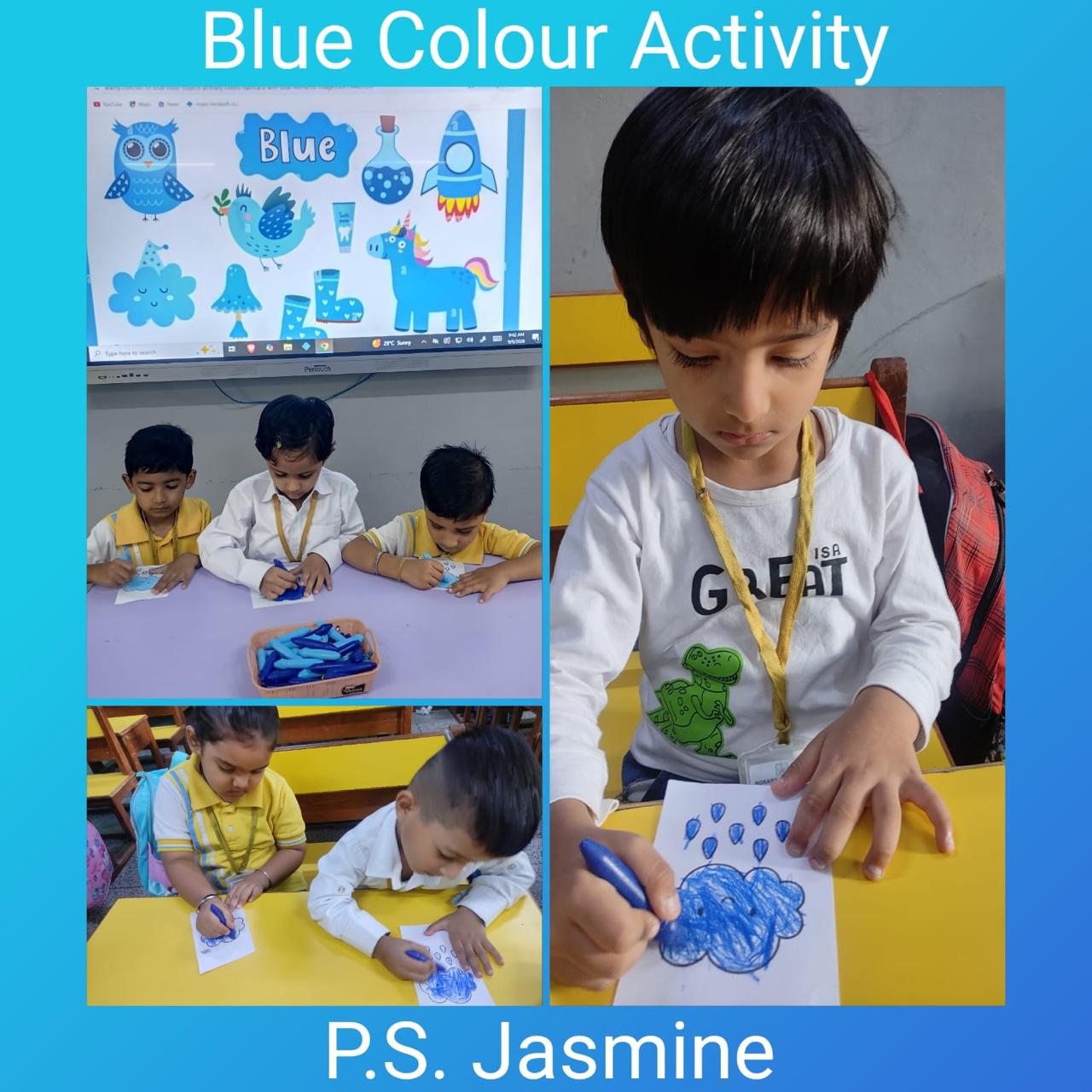 Blue colour day activity